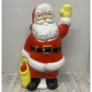 Vintage 1968 Empire Plastic Corp, Christmas Santa Claus Blow Mold - 13" Tabletop